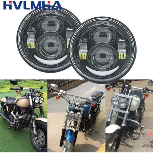 Motorcycle headlight Fat for bob led driving lamp 5" fat bob lights 5" 40W Car LED headlight For harley fat bob