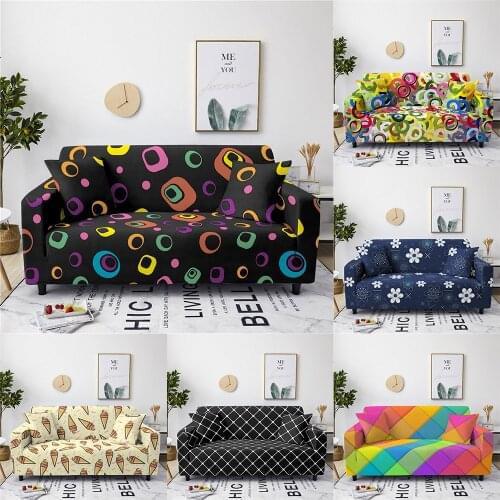Geometric Stretch Slipcovers Sectional Elastic Sofa Cover for Living Room Couch Cover for Different Shape Armchair Cover