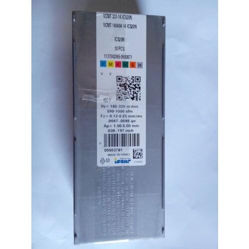 CARBIDE INSERT VCMT160404-14 IC520N