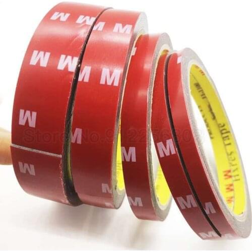 M3 VHB Transparent Acrylic Double Sided Tape No Trace Reusable Adhesive Tape 2.3M Glue Cleanable Home Leakproof High Temperature