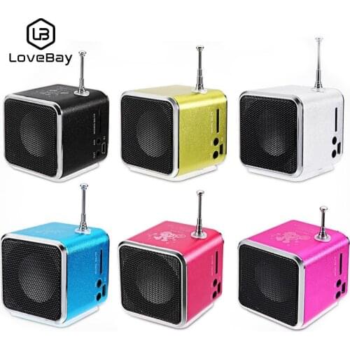 LOVEBAY Mini TD-V26 Digital FM Radio Speaker Portable FM Radio Receiver With LCD Stereo Loudspeaker Support Micro TF Card A2