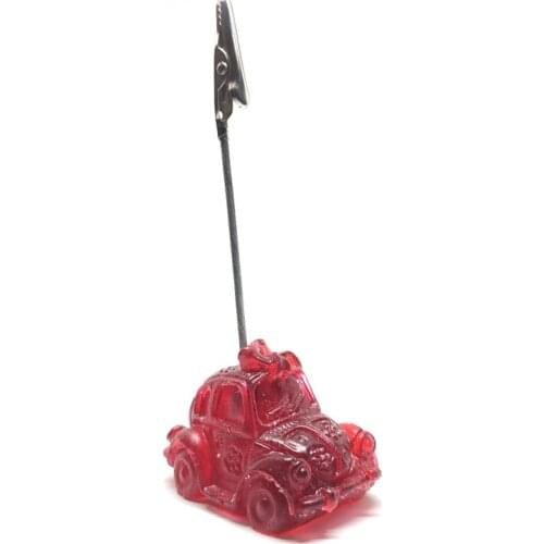 Red car shaped note holder resin decorative note holder desktop note holder in different colors