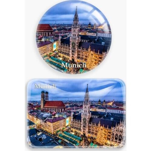 Munich Germany Fridge Magnet World Travel Souvenir glass Refrigerator Magnetic Stickers Home Decor Tourist gift
