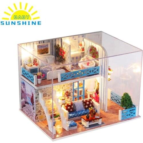NEW Miniature Super Mini Size Doll House Wooden Furniture Toys Model Building Kits Dollhouse Home of Helen Best Gifts for KIDS