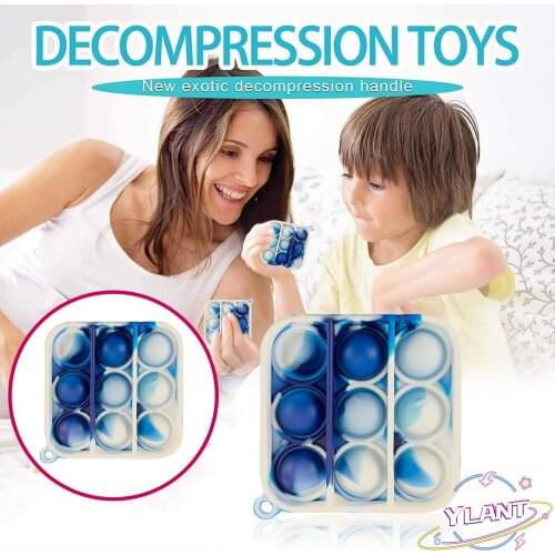 Mini Push Pop Bubble Sensory Toy Autism Needs Funny Anti-stress Squishy Stress Reliever Toys Adult Child Pop-You Fidget Keychain