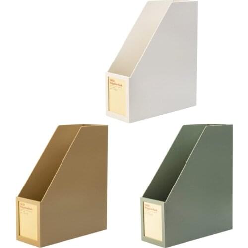 Multi-purpose Document File Holder with Lable Window File Storage Case Easy to Push/Pull Vertical Placement for Office LX0B