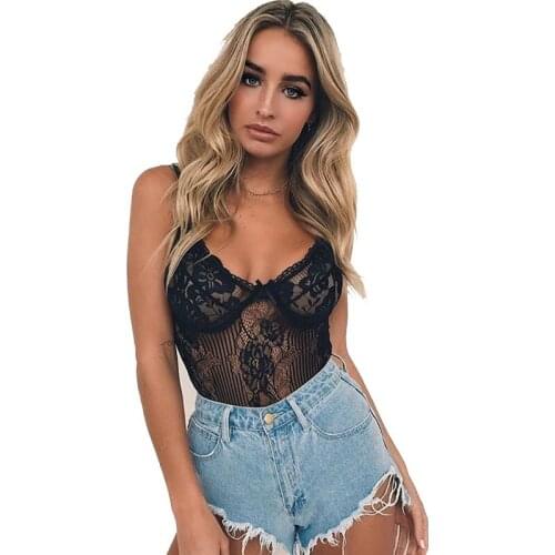 Fashion Hot Womens Bodysuit New Style Lace Hollow One-Piece Pattern Sexy European And American Sexy Lingerie Wholesale
