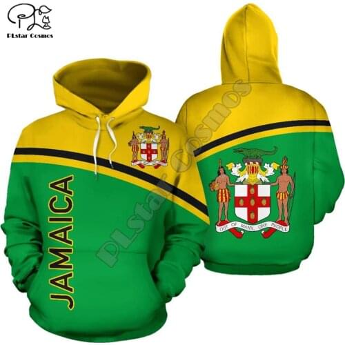 Men Women Jamaica Indian print 3D Hoodies Funny country flag Sweatshirt Fashion Hooded Long Sleeve zipper unisex Pullover