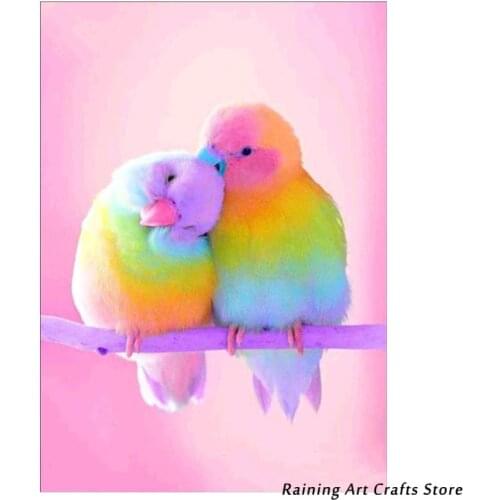 Full Round Square Drill 5D Diy Diamond Painting Animal Colorful Bird Embroidery Cross Stitch Kits Mosaic Picture Home Decoration
