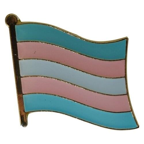 Transgender Pride Flag Lapel Pin Badge Enamel Pin badge brooch Jeans shirt bags Cool Jewelry Gift for girl n boys (10pcs/lot)
