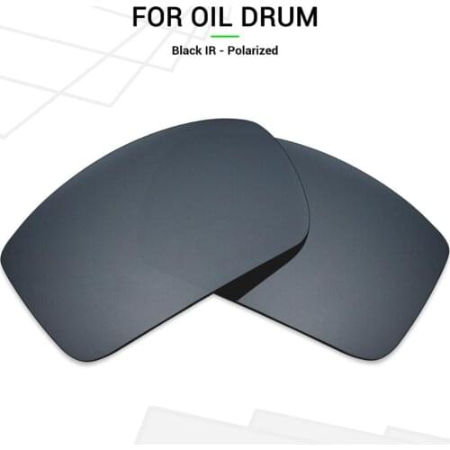 Mryok Anti-Scratch POLARIZED Replacement Lenses for Oakley Oil Drum Sunglasses Black IR