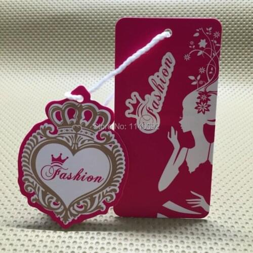 Custom shape cutting tags/paper hang tag/garment tags printing/clothing printed labels/cardboard tags/clothing woven labels logo