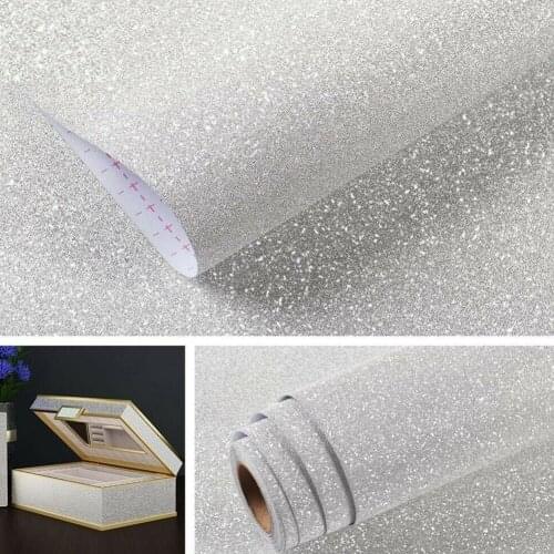 Self-Adhesive Glitter Wallpaper PVC 3M Shiny Waterproof Decorative Wall Paper Gifts Box Package Fridge Covers Kitchen Film