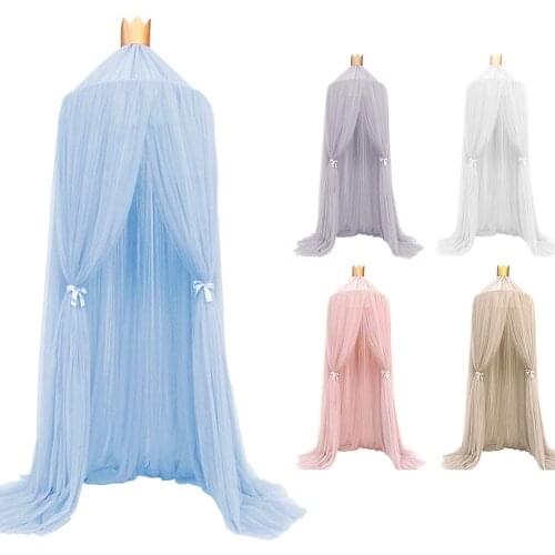 Baby Crib Netting Mosquito Net Hanging Dome Dream Curtain Tent Baby Bed Canopy Round Mosquito Net Kids Tent Children Room Decor