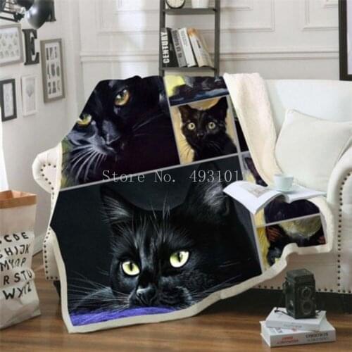 The Cat Super Soft Sofa Blanket Sublimation Cartoon Cartoon Bedding Flannel Played Blanket Bedroom Decor for Children and Adults