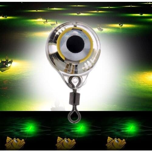 LED Fishing Lure Night Light Battery Powered Glow Underwater Attracting Fish Lamp Fishing Bait LED Fish light Underwater Eye