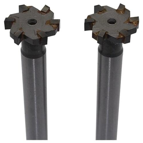 2pcs 25mm * 5mm 6Flute alloy straight shank T-slot milling cutters used in milling metal processing cnc Milling Machine Tool