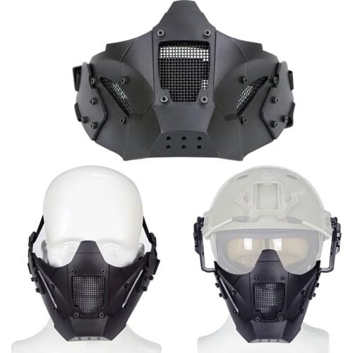 Airsoft Tactical Half Face Steel Mesh Mask Shooting Hunting CS Wargame Face Shield Paintball Military Combat Protective Masks