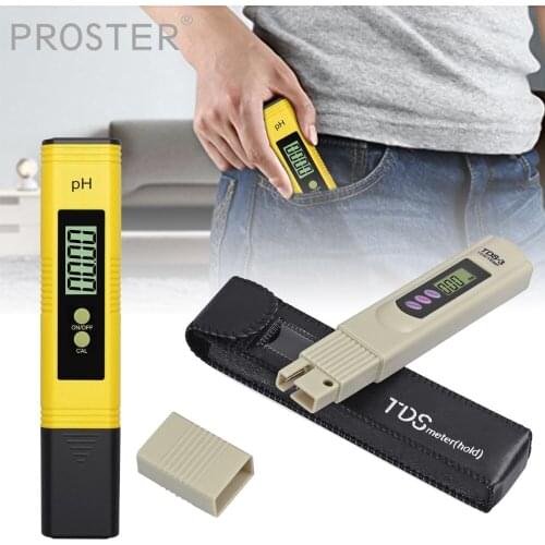 Proster for PH/TDS/EC/TEM Digital Electric Conductivity Meter Tester Digital Water Quality TDS Tester+PH Water Purity Meter