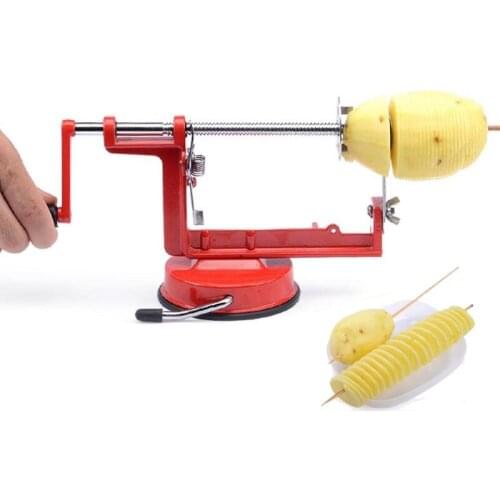 Twister Potato slicer Stainless Steel Potato Manual Cutter Spiral Chips Twisted Potato Apple Slicer French Fry Cutter