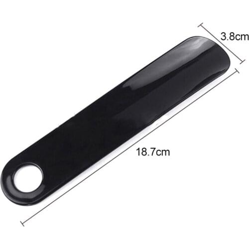 18.5cm 1Pcs Shoe Horns Professional Black Plastick Shoe Horn Spoon Shape Shoehorn Shoe Lifter Flexible Sturdy Slip
