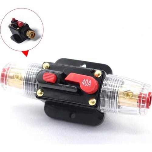 12V 24V DC Circuit Breaker 20A 30A 40A 50A 60A 80A 100A Home Solar System Waterproof Mini Circuit Breaker Reset Fuse Inverter