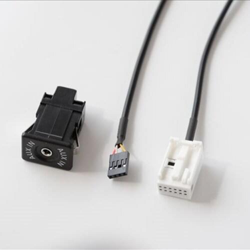 150CM Car Radio RCD510 RNS510 RCD300 Aux-in Switch Button AUX Adapter Kit for Volkswagen Passat CC