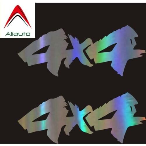 Aliauto 2 X Personality Car Sticker 4x4 Interesting Automobile Decoration Reflective Waterproof Decals Accessories,13cm*5cm