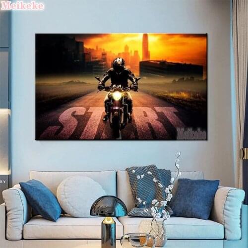 5D DIY Full Round/Square Diamond Painting Motorcycle Racing 3D Embroidery Cross Stitch Rhinestone Mosaic Home Decor Art