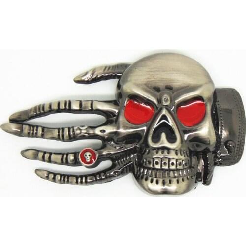 American original zinc alloy material personality casual skull headband diamond belt buckle men and women accessories