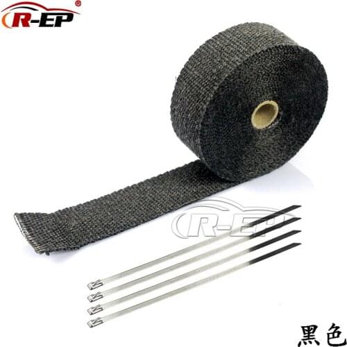Automobile and Motorcycle Exhaust Pipe Insulation Basalt Fiber Banana with Insulation Cotton Insulation Cloth 2 Inches 10 Meters