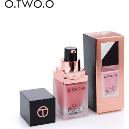 OTWOO Glitter Liquid Blusher Silky Lasting Natural Cheek Rouge Diy Blush Pink Makeup Light and Breathable