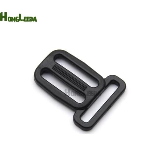 DIY 100pcs/lot 25mm 1inch black adjustable buckles Tri Glide slider buckle bag backpack luggage webbing strap M036-25X25