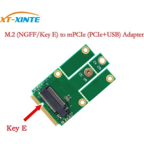 For NGFF M.2 to MiniPCIE Key E miniPCI-E mPCIE Slot PCIe + USB Adapter Fit for Wifi Bluetooth-compatible Mini Adapter Card