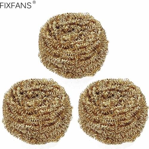 FIXFANS 3Pcs 20g Welding Soldering Iron Tip Cleaner Brass Wire Cleaning Ball for Solder Iron Station Accessories