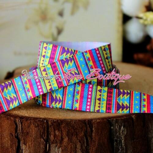 FLRA ElasticPrinted fold over elastic in aztec pattern hotsell