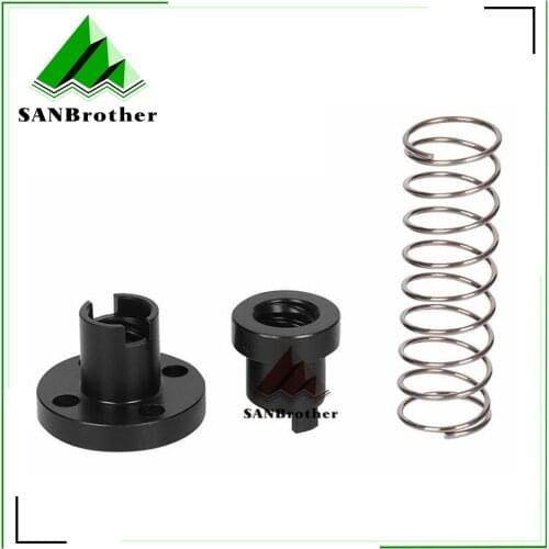 3D Printer T8 POM Anti Backlash Nuts For Lead 2mm / 4mm / 8mm Acme Threaded Rod Eliminate the gap Spring DIY CNC Accessories