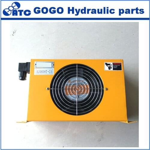 Hydraulic Air Cooled Oil Cooler Unit AH0608 Aluminum Heat Exchanger Condenser