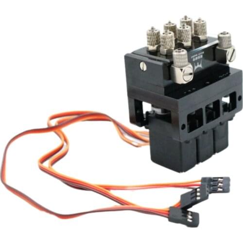 Alloy 3CH Hydraulic Oil Valve Controller With Servo Directional Valve for 1/14 1/12 RC Truck Tipper Dump Loader Excavator Parts