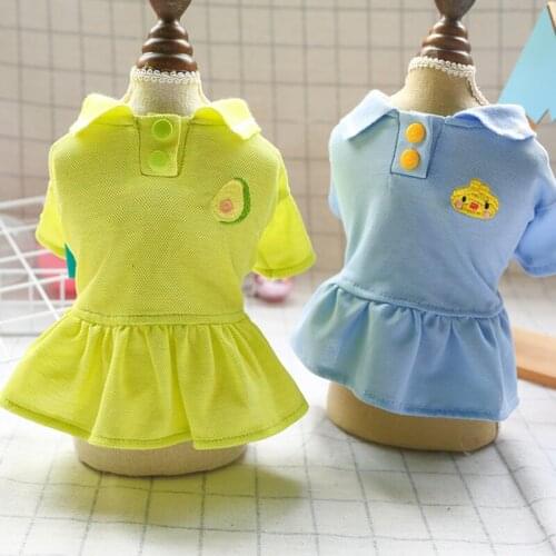Pet Costume Casual Polo Shirt Dress Spring Summer Pets Outfits Dog Clothes For Small Dog Party Dog Skirt Puppy dog Dress
