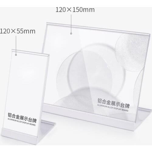 Metal Slant Sign Holder Stand Restaurants Plastic Table Menu Paper Holder Single Display Stand Ad Frame