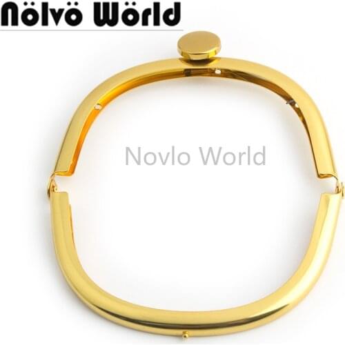 Nolvo World 4-10 pieces 12*7cm Satin gold Aluminum bags purse handle handbag bag handle purse accessories parts