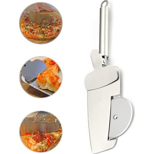 Multifunctional Pizza Cutter Stainless Steel Wheel Cutting Knife for Pizza Pastry Pasta Dough Crimper Pizza Shovel Kitchen Tools