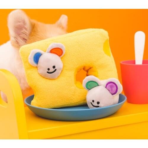 Ins new Korean cheese mouse BB call sound foreign trade original single dog toy pet sound Tibetan food toy
