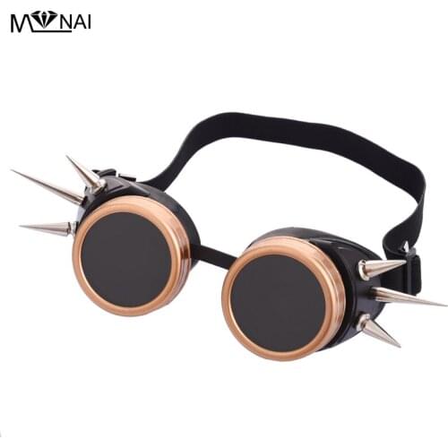Steampunk Rivet Goggles Welding Party Eyewear Gothic Glasses Cosplay Accessories Photography