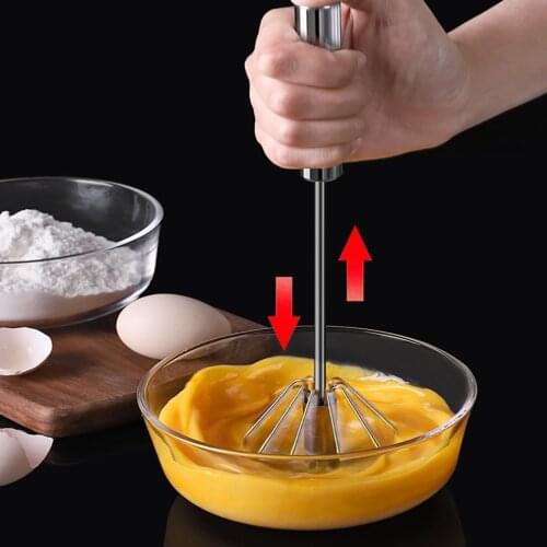 Semi Automatic Egg Beater Stainless Steel Egg Whisk Hand Blender Mixer for Whisk Cream Stir Milk Froth Baking Kitchen Egg Tools