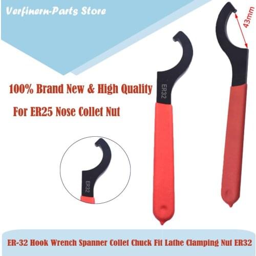 Pouvoir ER32 Hook Wrench ER-32 Spanner for Collet Chuck Lathe Clamping Nut CNC ER 32