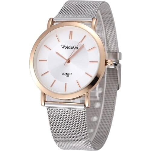 Casual Women Watches Mesh Strap Simple Office Lady Vintage Quartz Watches Sports Round Wristwatches Relogio Feminino