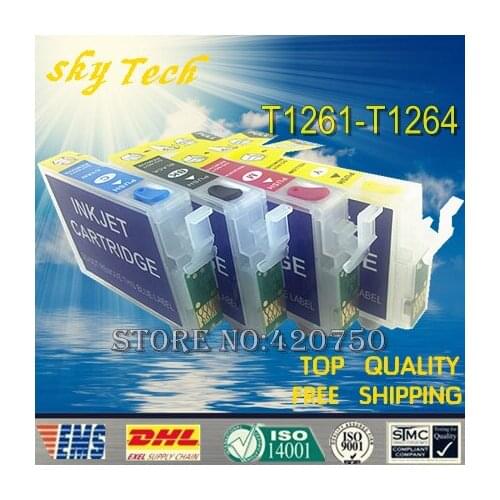 Empty Refillable Cartridges For T1261- T1264 suit for NX330 NX430 WF-3520 WF-3540 WF-7010 WF-7510 WF-7520 etc , With ARC Chips