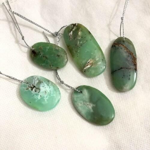 Sale 4pcs/lot Natural Chrysoprase Jades Gem Stone Jewelry pendant for necklace,approx 30-45mm